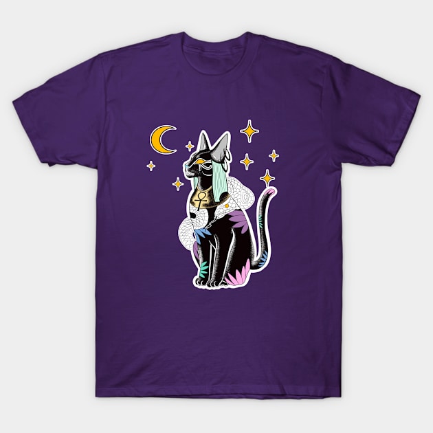 Bastet: a Feline Mystery T-Shirt by Blacklinesw9